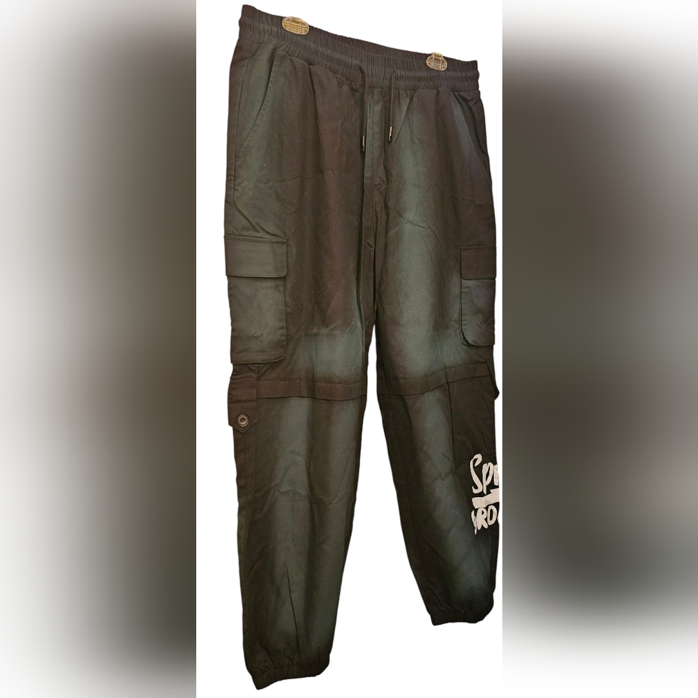 Sprayground Streetwear Black Cargo Jogger Pants